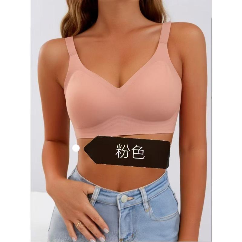 Plus Size Women's Black Wireless Seamless Full Coverage Support Bra Comfortable Lift Bralette