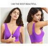 Sports Bras for Women Gathered Without Steel Ring No Chest Pad Sport Bra Traceless Elasticity Bra for Yoga Fitness Bodybuilding Dance Running