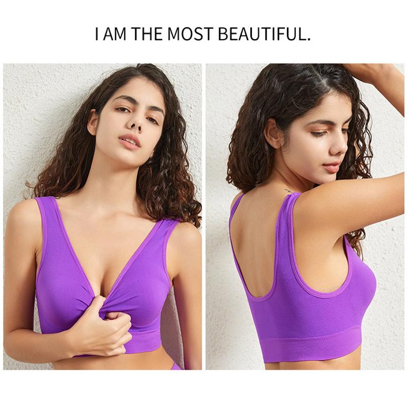 Sportovní podprsenky pro ženy shromážděné bez ocelového prstenu bez hrudní vycpávky Sportovní podprsenka bez stop elastické podprsenky pro jógu fitness kulturistiku tanec běh