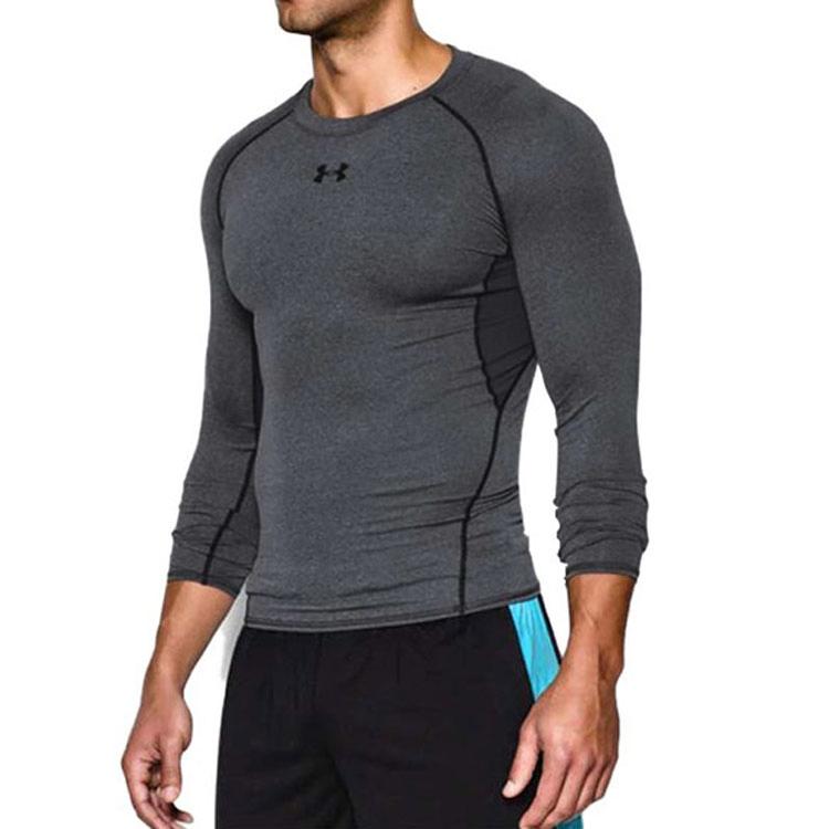 Under Armour Hg Armour Long Sleeve Compression Shirt Men tops Gray 1257471-090