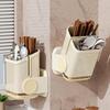 Wall-Mounted Anti-Mildew Chopstick and Utensil Holder With Draining Shelf.