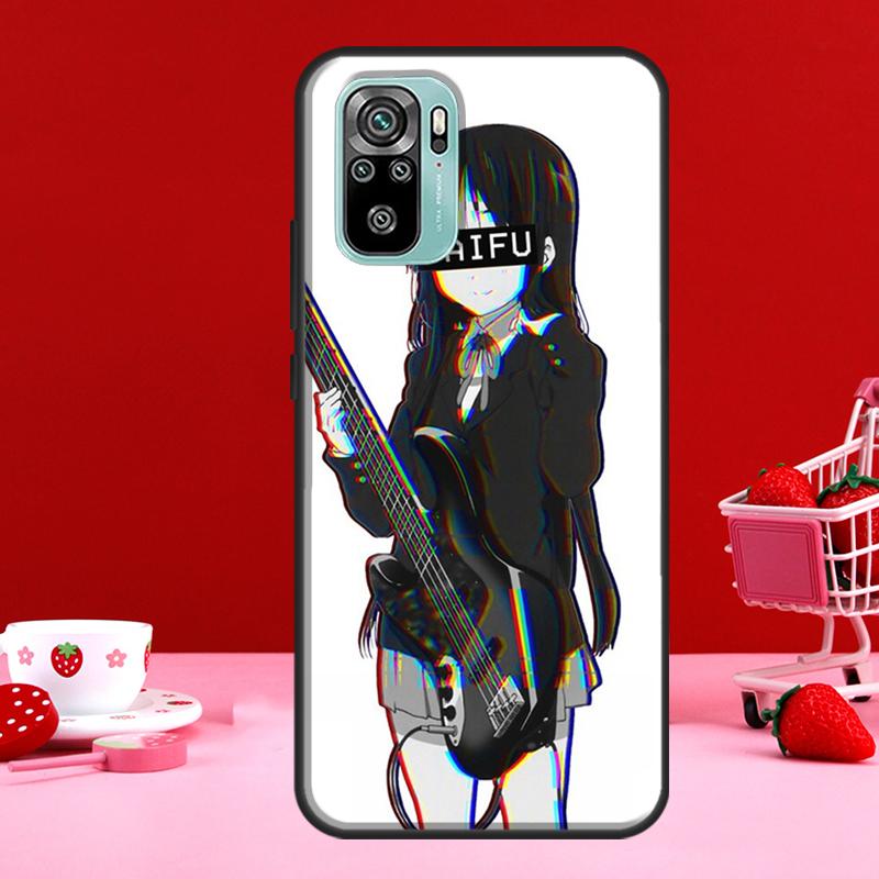 K On! Hirasawa Yui For Redmi Note 10 Pro Case For Redmi Note 11 Pro Note 8 9 Pro 9S 10S 11S 9C 9A 9T Cover
