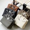 High-end Custom-made Semi-wax Thread Semi-hand-stitched Steel Hardware Imported Togo Top-grain Cowhide Handbag with a Sense of Luxury