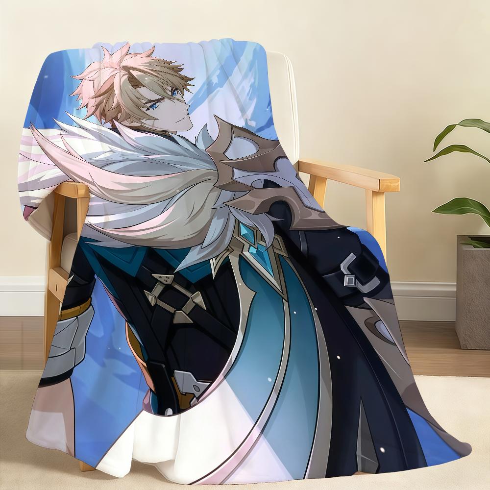 Hot Game Genshin Impact V Var ka Blanket For Soft Throw Blanket for Picnic Bed Sofa Home Bedroom Cozy Warm Comfortable