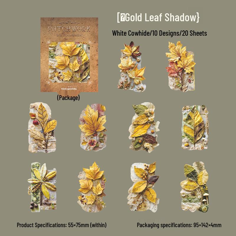 Beautiful Day Vintage Sticker Pack: Patchwork Art for DIY Journaling & Collage