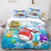 Super Wings Bedding Set Bedspread Single Twin Full Queen King Size Game Super Wings Bed Set Children's Kid Bedroom Duvetcover