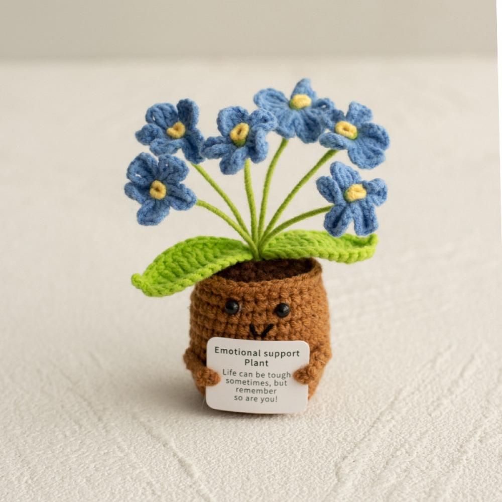 33 Styles Crochet potted tabletop Words of encouragement forget-me-not crochet orange convolia heart-warming ornament