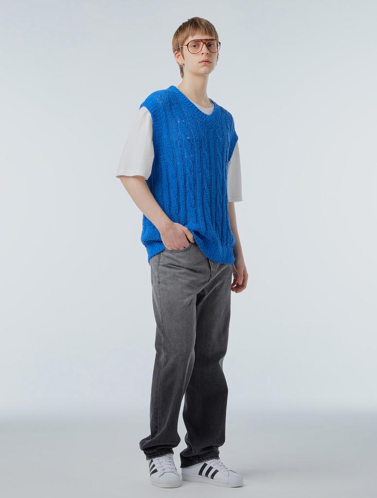 Instantfunk Ms Cable Knit Vest - Blue