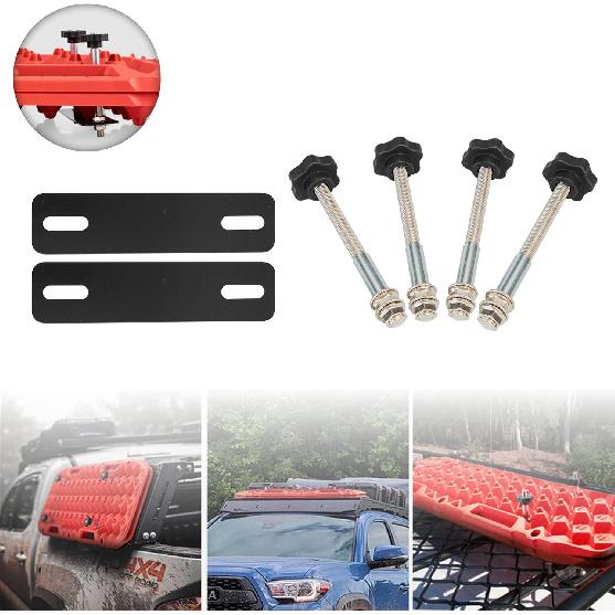 Mounting Pins Kit For Traction Boards Safety Traction Board Mount Fit For All Recovery Tracks with 4.72"-6.69" Hole Spacing