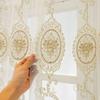 European High-grade Window Screen Bay Window Living Room Balcony Blackout Relief Embroidery Embroidery Gauze Curtain Bedroom Curtain
