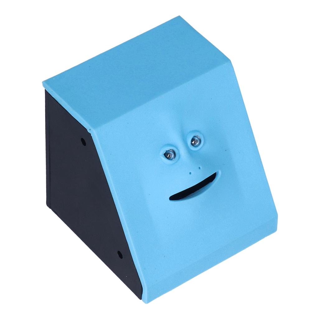 Kids Electronic Money Saving Bank Face Automatic Eating Coin Money Bank Box for ChildrenBlue