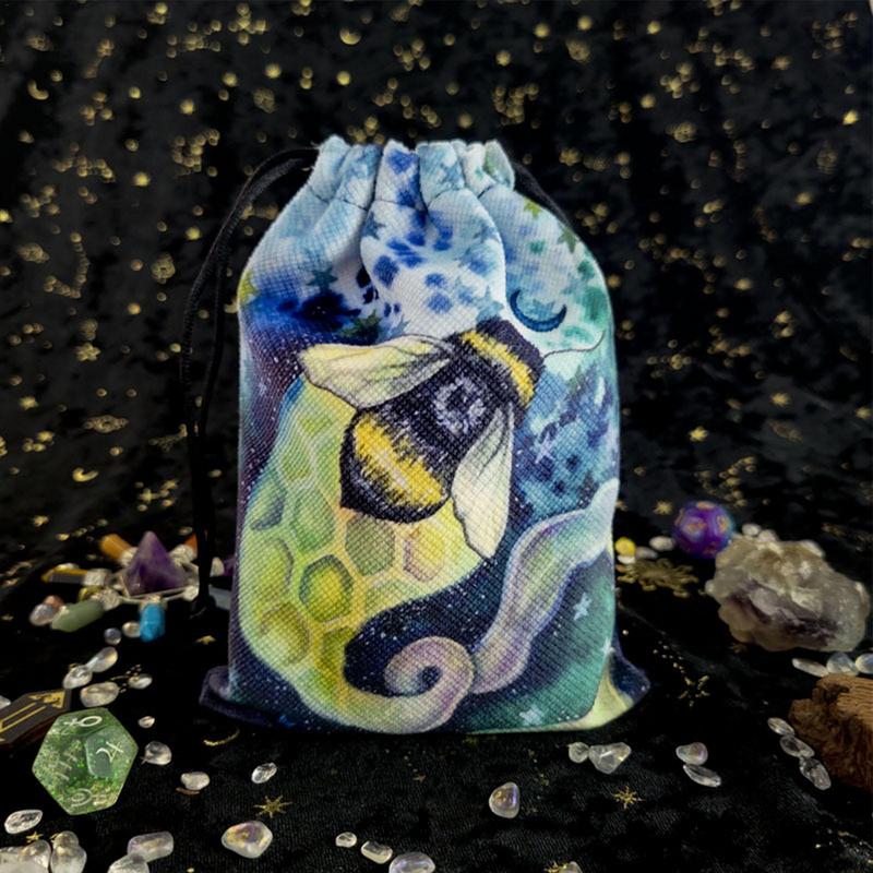 Tarot Storage Bag Colorful Printing Tarot Drawstring Storage Pouch 13x18cm Tarot Organizer Gift Bag Jewelry Pouch for Game Stone
