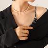 Elegante Koreanische Stil Doppellagige Süßwasserperlenkette für Damen - Socialite Schlüsselbein Kette