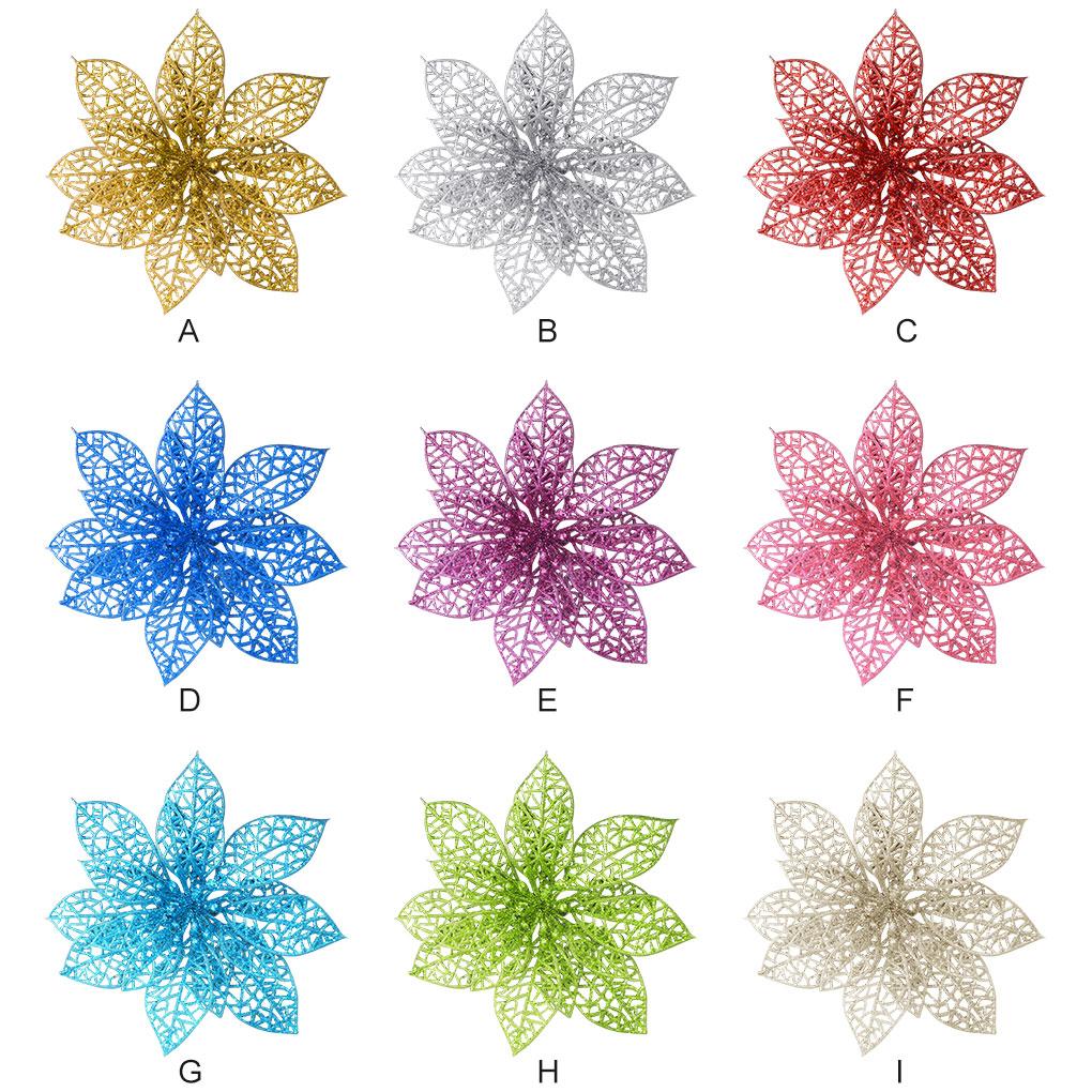 Christmas Tree Hanging Flower Xmas Decoration Hollow Flowers Holiday Ornaments