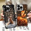 Cartoon Fox Animal Plating Phone Case For Iphone 16 17 Pro Max Air 16E 14 15 Plus 12 13 Mini Anti-Fall Airabag Cover