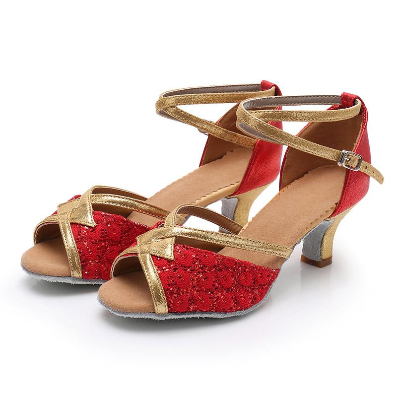 Boty pro latinskoamerické tance Dámské Sálové taneční boty s měkkou podrážkou Vysoké podpatky odolné proti opotřebení