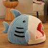 Cats Tent Bed House for Indoor Small To Large Cats Soft Cute Shark Shape with Anti-Slip Bottom Machine Washable Cushions