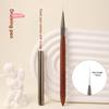 1Pc Professional Nail Art Brush with Durable Sandalwood Pole Nail Liner Brush for Phototherapy Nail Painting Pen