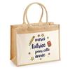 Jute Bag with Pocket Thank You Tutor Stars Birthday Christmas Gift Original Personalized Woman | Shopping Grocery Bag