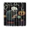 Halloween Shower Curtain Floor Mat Combination Four-Piece Set Kitchen Absorbent Non-Slip Carpet Bedroom Door Mat