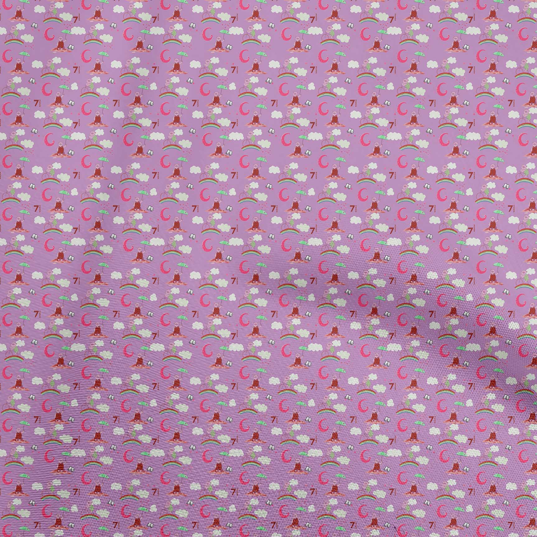 

OneOone Cotton Flex Lavender Fabric Дитяче шиття Ремісничі проекти Друк на тканині 40 дюймів 42 Inch Wide - Viscose Chiffon фіолетовий