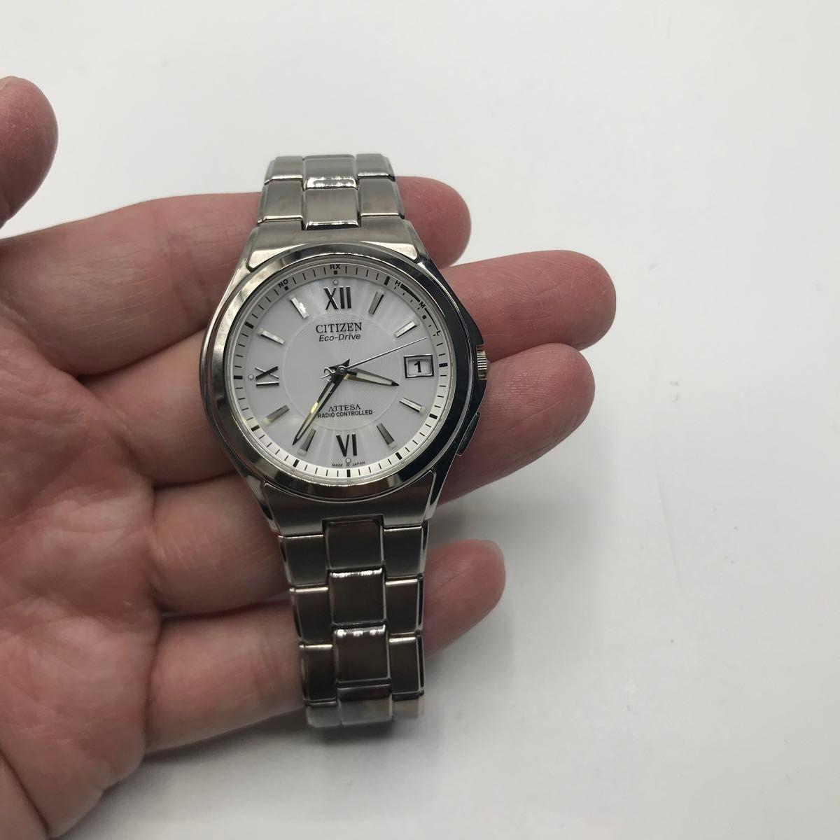 Хорошее состояние, рабочий предмет, CITIZEN Eco Drive Atessa Радио-Солнечный H110