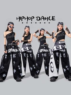 Meisjes Jazzdans Hip-Hop Performance Outfit - Trendy Zomer Streetwear voor Basisschoolleerlingen