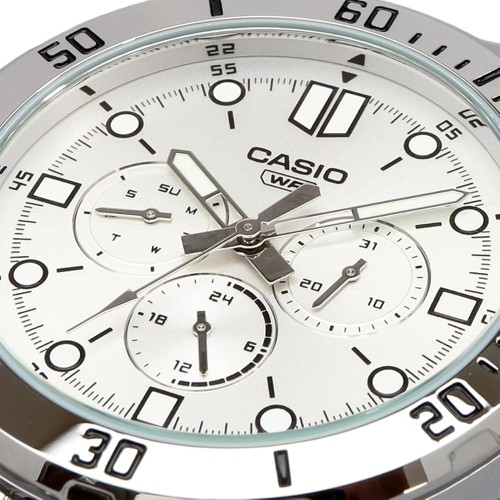 Casio Standard Quartz Men's Watch MTP-VD300D-7E Silver Metal Band 24-Hour Display International Model