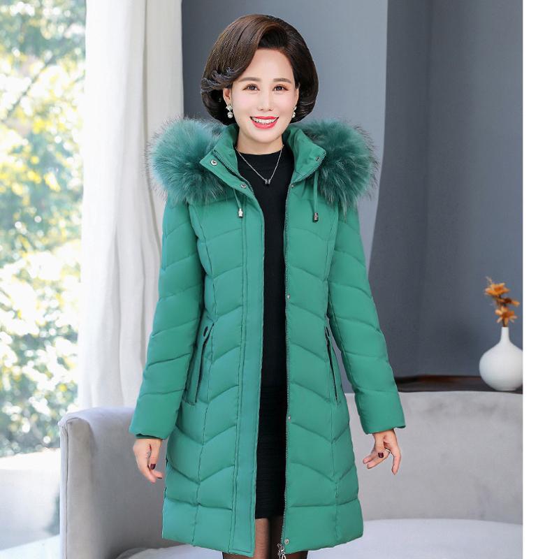 

Утепленная одежда больших размеров, Женская средняя и длинная одежда больших размеров с хлопковой подкладкой, Хлопковые куртки, Зимние куртки. 6XL зелёный