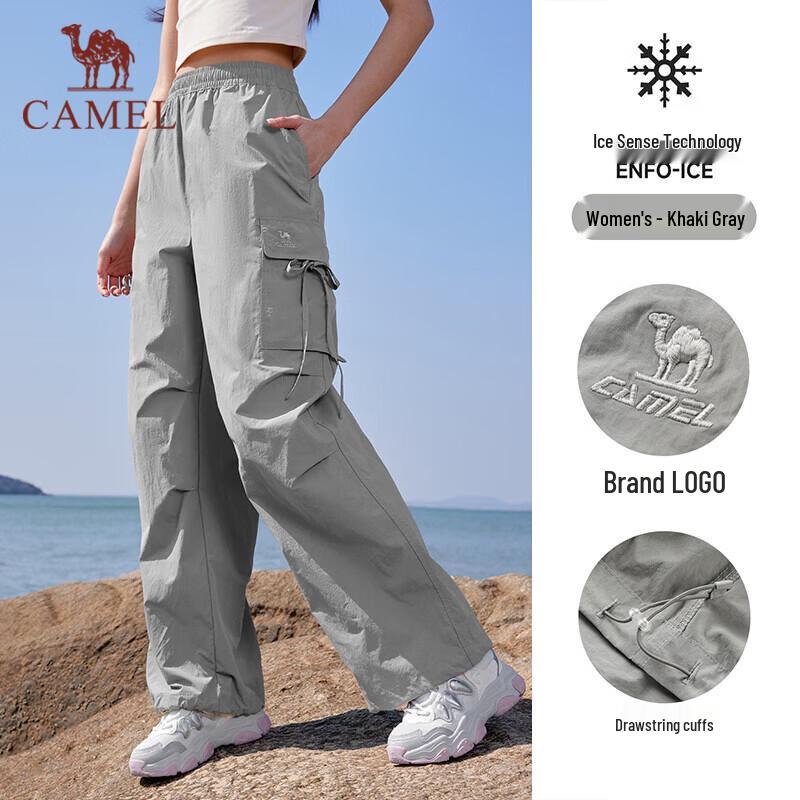 Camel Pantaloni Cargo da Donna Freschi al Tatto e ad Asciugatura Rapida