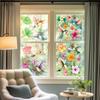 Spring window stickers hummingbirds flowers watercolor window glass door wall decoration stickers self-adhesive window stickers