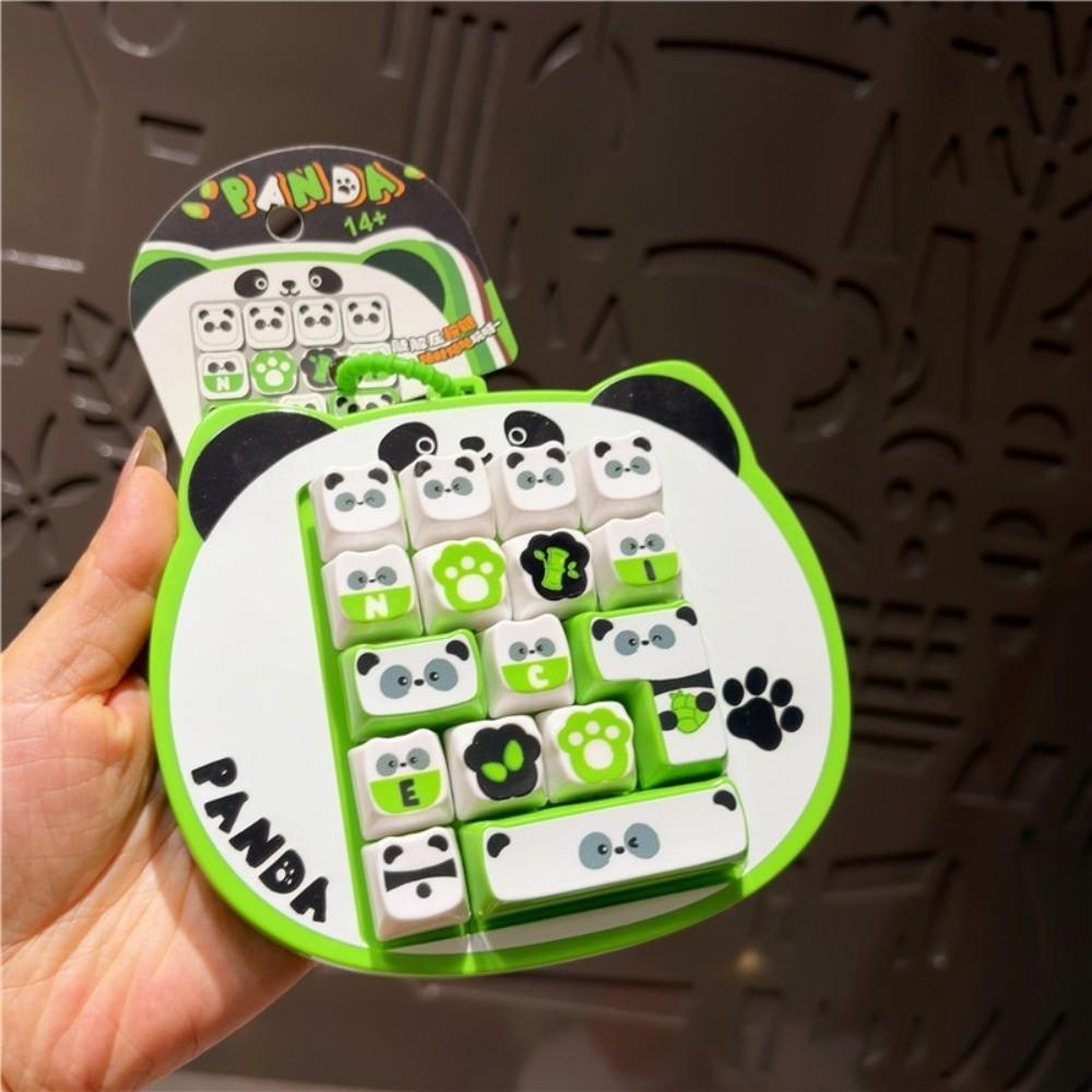 Panda Fingertip Button Keyring Cartoon Keyboard Clicker Keychain  Travel Use