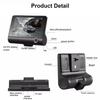 Full HD 3-Lens Dash Cam 1080P Rear Camera Professional Car DVR Recorder  for Car