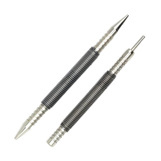 

Набор пружинных кернеров с двойной головкой, инструмент для выбивания штифтов петель, ударный молоток без отдачи 3500 PSI, прочная стальная конструкция, удаление маркировки дерева/металла/стекла A