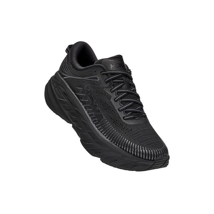 HOKA One One Bondi 7 Mesh Low Top Trail Running City Commuting Running Shoes Unisex Black 1110518-BBLC