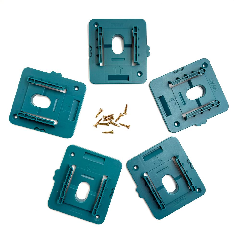 5PCS Battery Holder for Makita 18V Battery,Wall Mount Batteries Storage Organizer for BL1830 BL1840 for Work Van,Shelf,Toolbox