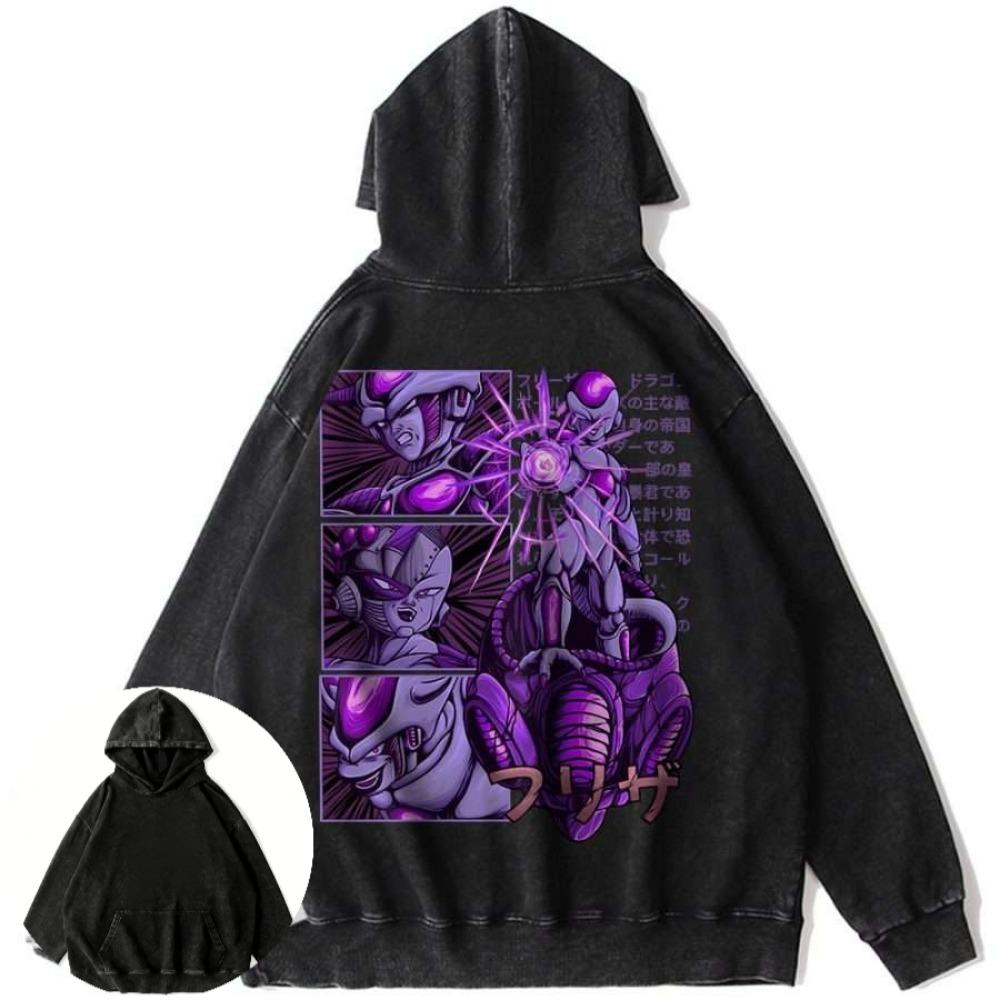 Vintage Hooded Sweatshirt Demon Slayer Autumn Trendy Men Women Streetwear Pullover Oversized Casual Y2k Tops Harajuku Clothing