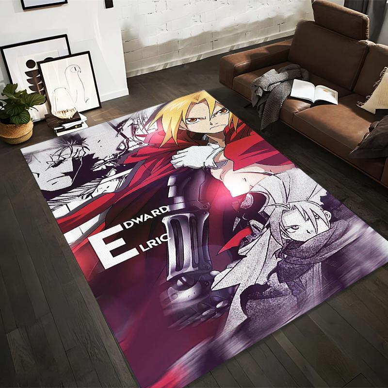 

Anime Character Edward Elric Carpet with Illustrated Pattern Design Suitable for use as an anti-slip for living room bedroom sofas 40x60cm( 15x23in )