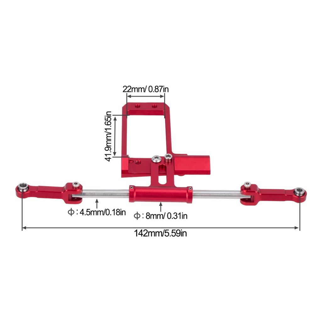 -Servo -Mount Full Hydraulic Professional Assembly 1/10 RC Crawler Lenkszylinder Kit for 1:10 Sacle
