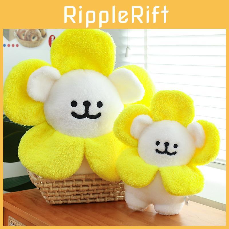 Cute Maltese Sunflower Plush Toy Adorable Stuffed Animal For Girls Dorms Birthday Gift