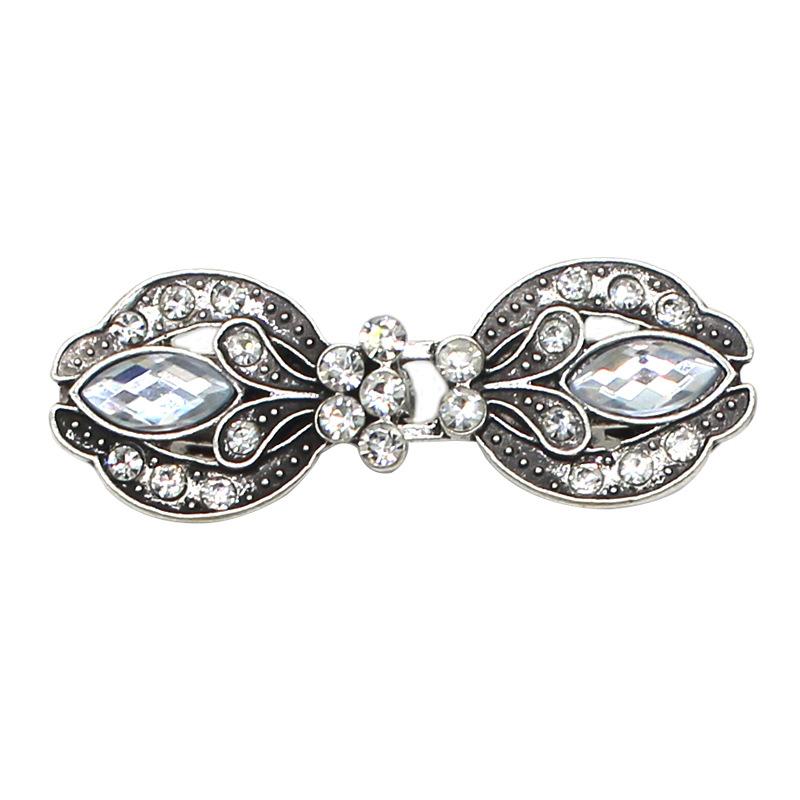 1PC Rhinestone Brooch for Cheongsam Fashion Rhinestone Collar Pin Elegant Modesty Clip Qipao Dress Clasp