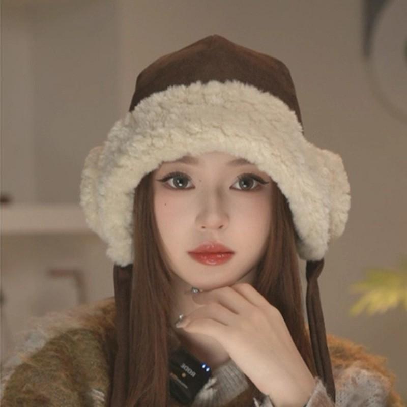 Thick Knit Beanie Hat Women Winter Warm Windproof Ear Protection Oversized Fit Unisex Fashion Cap