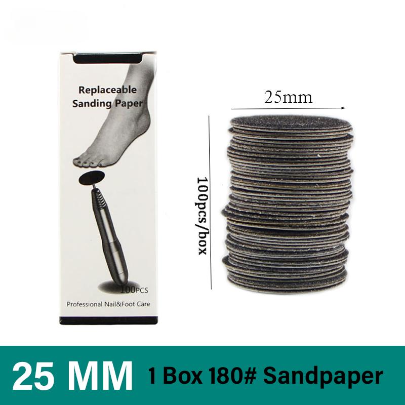 

Інструмент для педикюру Змінний наждачний папір Електрична пилка для ніг Видалення кутикули Аксесуари Жорстка відмерла шкіра Видалення мозоля Диск 25MM