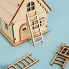 Mini HandCraft Miniature Home Decoration Garden Ornament Micro Landscape Miniature Wooden Ladder