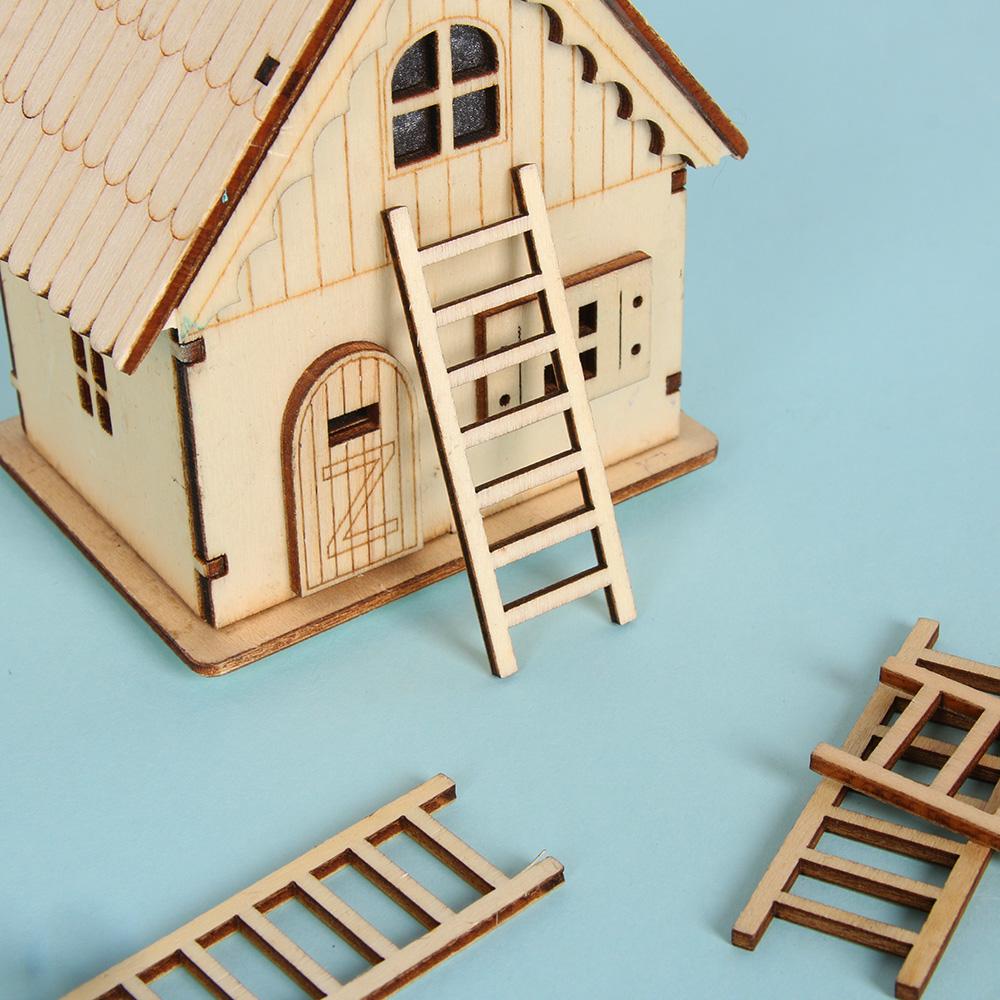 Supplies Miniature Micro Landscape Miniature Wooden Ladder Home Decoration Garden Ornament