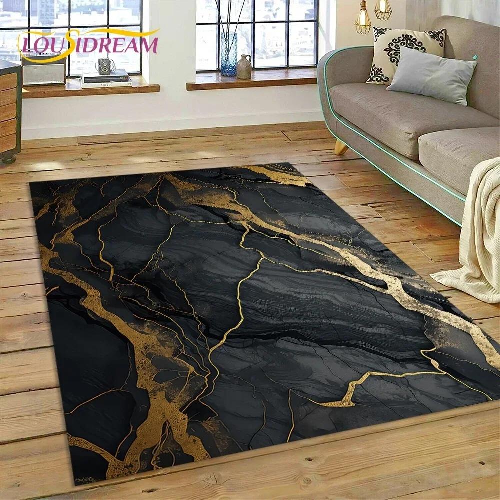 Luxurious Green Gold  Colour Marble Dream Carpet Rug for Bedroom Living Room Sofa Decoration,Children Game Large Decor Floor Mat