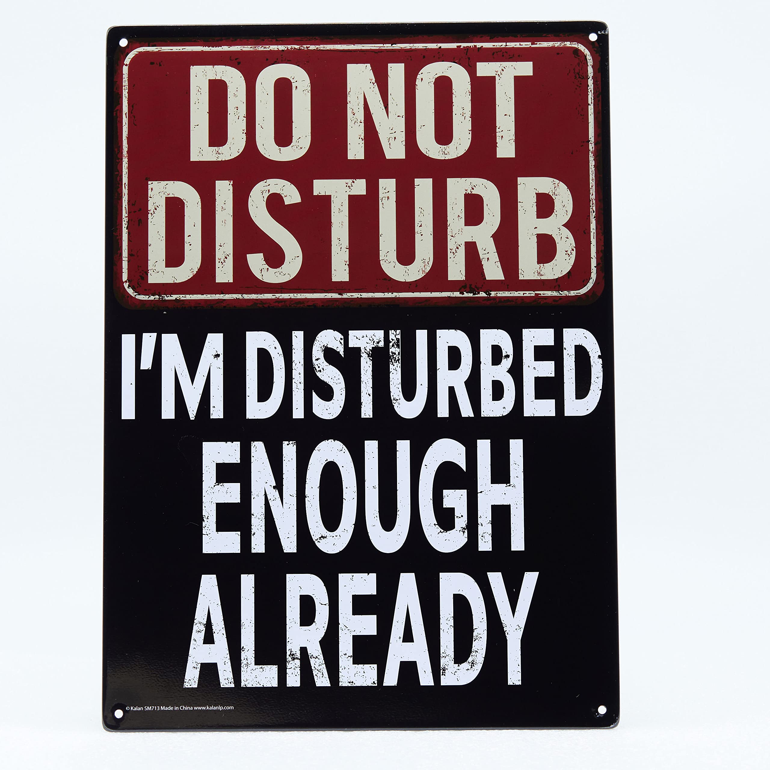 

Vintage Do Not Disturb Im Disturbed Enough Already Retro Metal Tin Sign Rustic Funny Sarcastic Humor Wall Art Decor Rustic Ho 20x30cm（7.8x11.8inch）