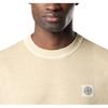STONE ISLAND Ss25 Compass Patch Design Ribbed Crew Neck Short Sleeve T-Shirt Men Tops Beige K1S152100237-V019A