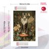 Maine Coon and grassland Pattern  3pcs 100% Round Full Drill 5D DIY Diamond Painting Embroidery Cross Stitch Rhinestone Décor