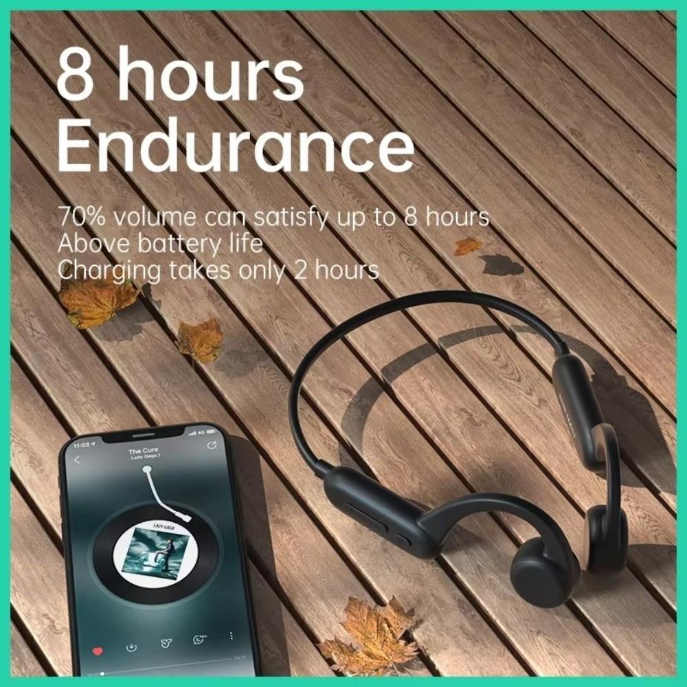 Wireless Bone Conduction Headphones With Mic Wireless Bluetooth Headset  Cycling